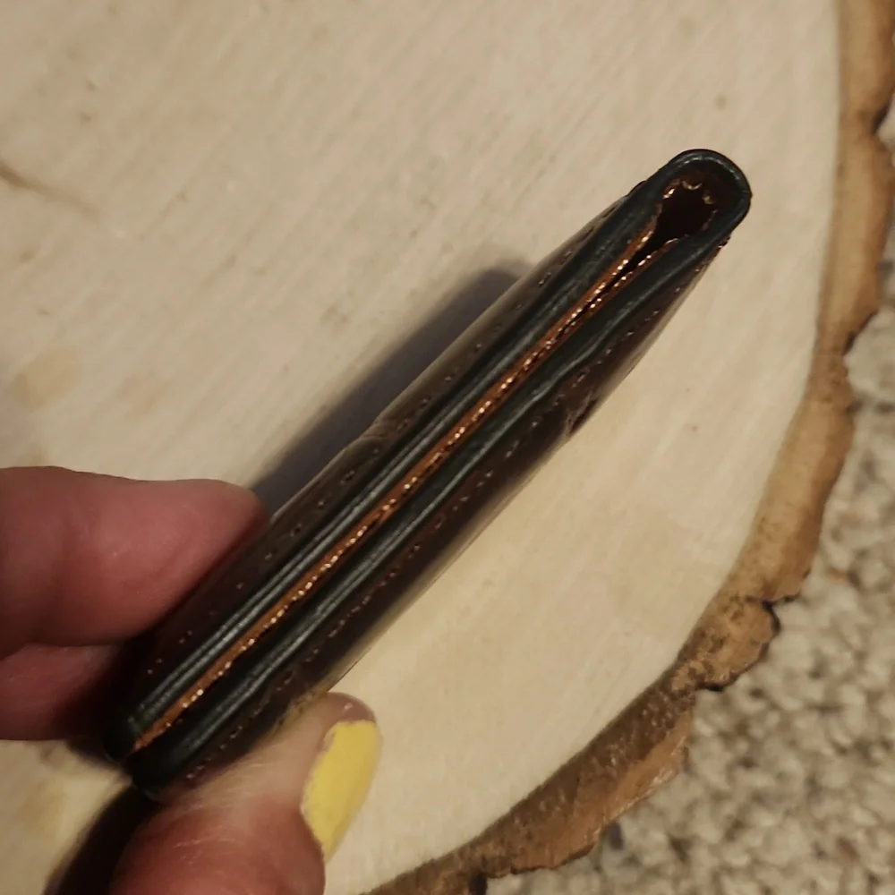 Fossil Brown Genuine Leather Magnetic Money Clip